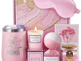 Mothers Day Gifts for Mom Grandma, Mom Birthday Christmas Gifts, Thoughtful Gift for Mother in law Step Mom, Best Mother's Day Gifts from Daughter Son Kids, Lavender Mom Spa GiftBasket Set